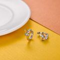 wholesale 925 Sterling Silver Butterfly Earrings Wholesale With Blue And Clear Crystals-0-8