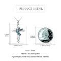 wholesale 925 Sterling Silver Cross Pendant With Turquoise And Ribbon-0-3