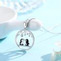 wholesale 925 Sterling Silver Penguin Family Necklace Gift for Mom Daughter Wife-0-4