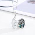 wholesale 925 Sterling Silver Abalone Shell Tree of Life Photo Frame Heart Lockets Necklaces for Women Girls s-0-3