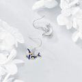 wholesale 925 Sterling Silver Blue Enamel Starfish Whale Drop Dangle Earrings Gift for Her-0-2