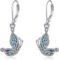wholesale 925 Sterling Silver Abalone Shell Anchor Shape Dangle Drop Earrings for Women Girls Mom Daughter Gifts-0-0