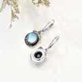 wholesale 925 Sterling Silver Black Plated Vintage Moonstone Drop Earrings For Women-0-3