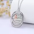 TOUPOP Sterling Silver Crystal 2 Sisters Necklace Gifts For Women-0-2