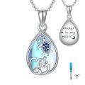 TOUPOP Sterling Silver Moonstone Urn Necklace For Ashes Keepsake Memorial Jewelry-0-0