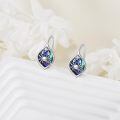 wholesale 925 Sterling Silver Crab Drop Earrings With Cubic Zirconia And Iridescent Shell-0-4
