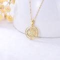 wholesale 14K Gold CZ Compass Pendant Necklace for Women-0-2