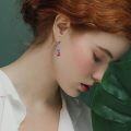 wholesale Sterling Silver 12 Months Birthstone Vintage Teardrop Dangle Earrings-0-1