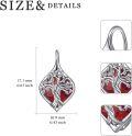 wholesale 925 Sterling Silver Birthstone Tree of Life Leverback Earrings for Women Teens-0-3