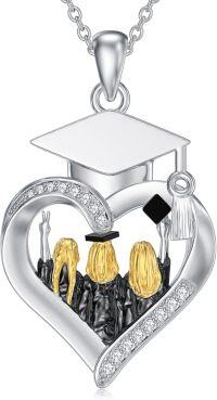 wholesale Sterling Silver Stone Owl Compass Necklace Graduation Gift for Women-03_Graduation Gifts