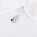 wholesale 925 Sterling Silver & Natural Garnet Elephant Necklace for Women - Lucky Symbol of Strength & Good Luck - Adjustable Chain 18-20 - Ideal Gift for Her-0-3