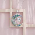 wholesale 925 Sterling Silver Abalone Shell Heart Cross Moon Star Pendant Necklace for Women Gifts-0-2