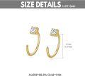 wholesale Gold 10mm Half Hoop Diamond Stud Earrings for Women - Hypoallergenic-0-2