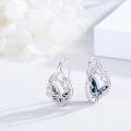 wholesale 925 Sterling Silver Butterfly Filigree Heart Leverback Hoop Earrings - Boho Chic Jewelry for Women-0-1