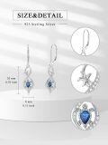 wholesale 925 Sterling Silver Sea Turtle Blue Crystal Starfish Drop Earrings For Women-0-1