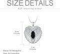 wholesale Birthstone Necklace Angel Wings Necklace For Women 925 Sterling Silver Guardian Angel Wings Pendant Jewelry Anniversary Birthday Christmas Gifts -0-2