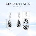 TOUPOP Sterling Silver Gemstone Bohemian Leverback Dangle Teardrop Earrings-0-5