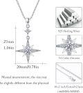wholesale 925 Sterling Silver Moonstone Star Pendant Necklace for Women Girls -0-4
