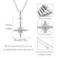 wholesale 925 Sterling Silver Moonstone Star Pendant Necklace for Women Girls -0-4