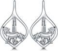 wholesale 925 Sterling Silver Pink Angel Wing Rabbit Hoop Earrings for Women Gifts-0-45