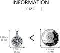 wholesale 925 Sterling Silver Tree of Life Urn Pendant with Funnel and Chain - Keepsake Memorial Jewelry-0-1