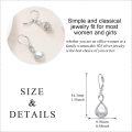 wholesale 925 Sterling Silver Infinity Pearl Leverback Earrings-0-4