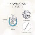 wholesale 925 Sterling Silver Turquoise Cowboy Boot & Hat Horse Shoe Pendant Necklace-0-3