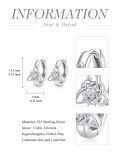 wholesale 925 Sterling Silver Triquetra Trinity Knot Huggie Hoop Earrings Celtic Style Jewelry for Women-0-3