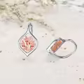 TOUPOP Sterling Silver Flower Leverback Earrings For Women Teens Birthday-0-2