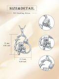 wholesale 925 Sterling Silver Owl Family Love Heart Pendant Necklaces for Women Girls s-0-4