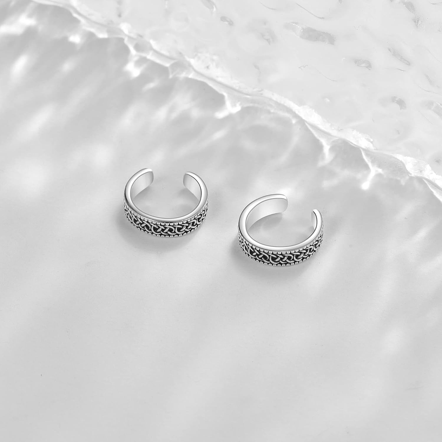 wholesale 925 Sterling Silver Celtic Knot Hoop Earring - No Piercing Needed for Women and Men-0-4