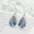 wholesale 925 Sterling Silver Labradorite Dragonfly Drop Earrings with Leverbacks-0-4