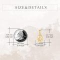 wholesale 14k Gold Family Of Three Pendant Necklace With White Enamel-0-3