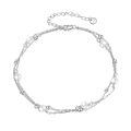 wholesale 925 Sterling Silver Pearl Chain Bracelet With Delicate Beads-0-0