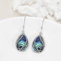 wholesale 925 Sterling Silver Bohemian Abalone Shell Earrings for Women, Tarnish-Resistant, 1.32 Drop, Gift Ready-0-2