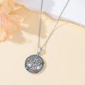wholesale 925 Sterling Silver Pentagram Tree of Life Pendant Necklace with Multi-Colored Stones for Women Girls Christian Catholic Gifts 48 Chain Length-0-4