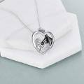 wholesale 925 Sterling Silver Abalone Shell Heart Key Pendant Necklaces for Women Gifts-0-44