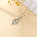 TOUPOP Sterling Silver Crystal Infinity Love Heart Pendant Necklace-0-3