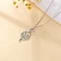 TOUPOP Sterling Silver Crystal Infinity Love Heart Pendant Necklace-0-3