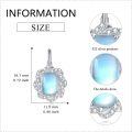 wholesale 925 Sterling Silver Blue Opal Halo Drop Earrings for Women -0-4