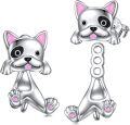 wholesale 925 Sterling Silver Cartoon Bulldog Stud Earrings for Women-0-0