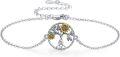 wholesale 925 Sterling Silver Tree of Life Sunflower Charm Bracelet for Women and Girls-0-0