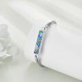 wholesale 925 Sterling Silver Blue Green Enamel Dragonfly & Butterfly Cremation Ashes Memorial Keepsake Bracelet for Women-0-2