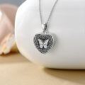 wholesale 925 Sterling Silver Butterfly & Flowers Photo Locket Pendant with Chain - Holds Pictures Inside for Women Girls -0-1