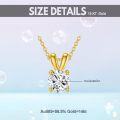 wholesale 14K Gold Moissanite D VVS1 Round Solitaire Pendant Necklace for Women 2ct-0-3