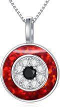 wholesale Sterling Silver Evil Eye Pendant Necklace for Women Greek Protection Amulet Gift-0-9