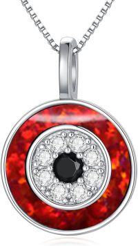 wholesale Sterling Silver Evil Eye Pendant Necklace for Women Greek Protection Amulet Gift-M2