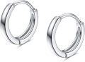 wholesale 925 Sterling Silver Hypoallergenic Small Round Hoop Earrings for Women (13mm)-0-0
