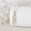 wholesale 925 Sterling Silver Infinity Heart Couple Pendant Necklaces for Women Valentines Gift Ideas-0-15