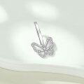 wholesale 925 Sterling Silver Butterfly Dangle Belly Button Ring for Women - Simple Reverse Navel Rings Body Jewelry-0-2